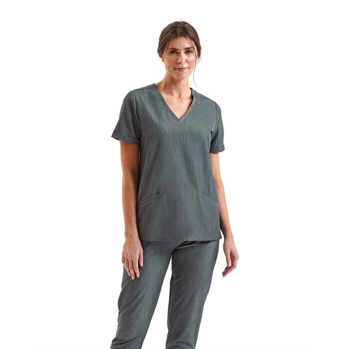 Women's Invincible V-Neck Stretch Scrub Top Thumbnail