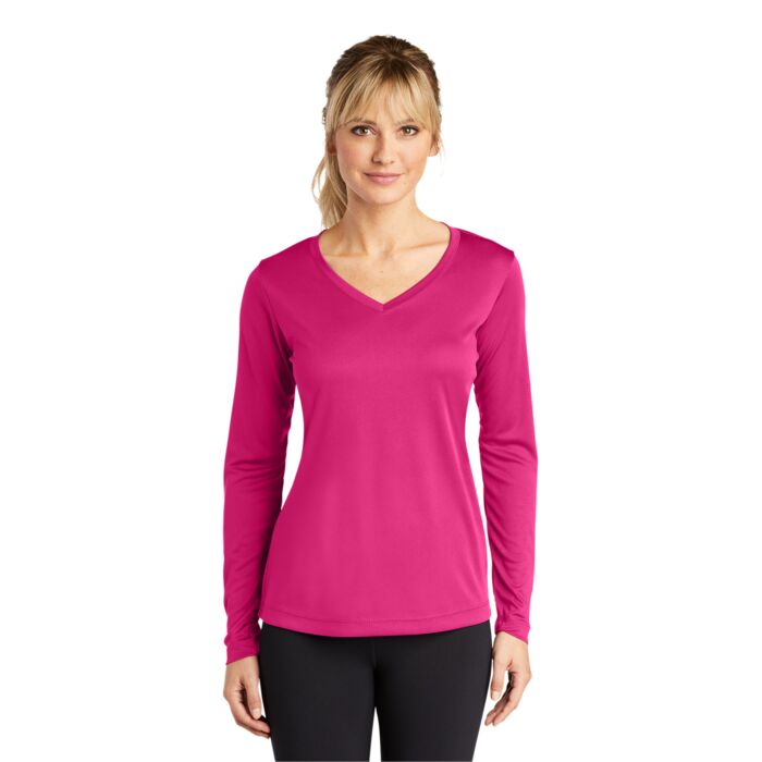Women's Long Sleeve PosiCharge ® Competitor V Neck Tee Thumbnail