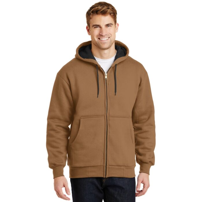 Heavyweight Full Zip Hooded Sweatshirt with Thermal Lining Thumbnail