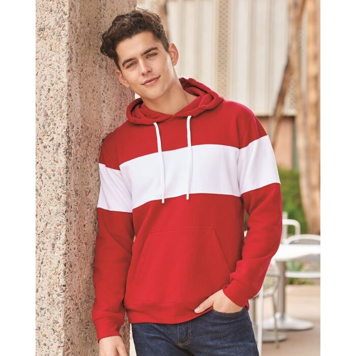 Men's Varsity Fleece Colorblocked Hooded Sweatshirt Thumbnail